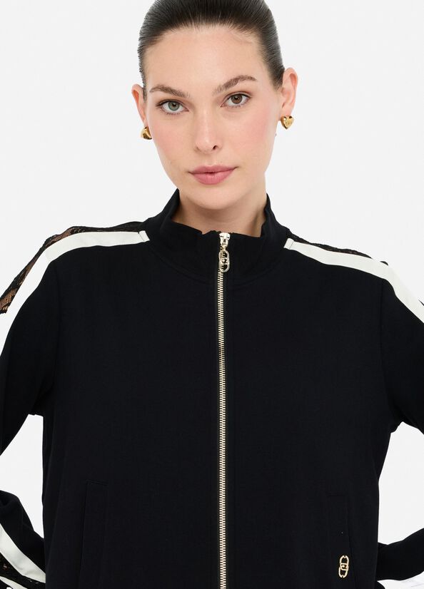 articolo  TF5006J452303N66 Felpa in cotone con pizzo LIUJO
