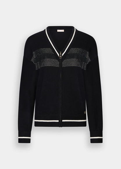 N. articolo  TF5208MS49I03N66 Cardigan con zip e strass LIUJO