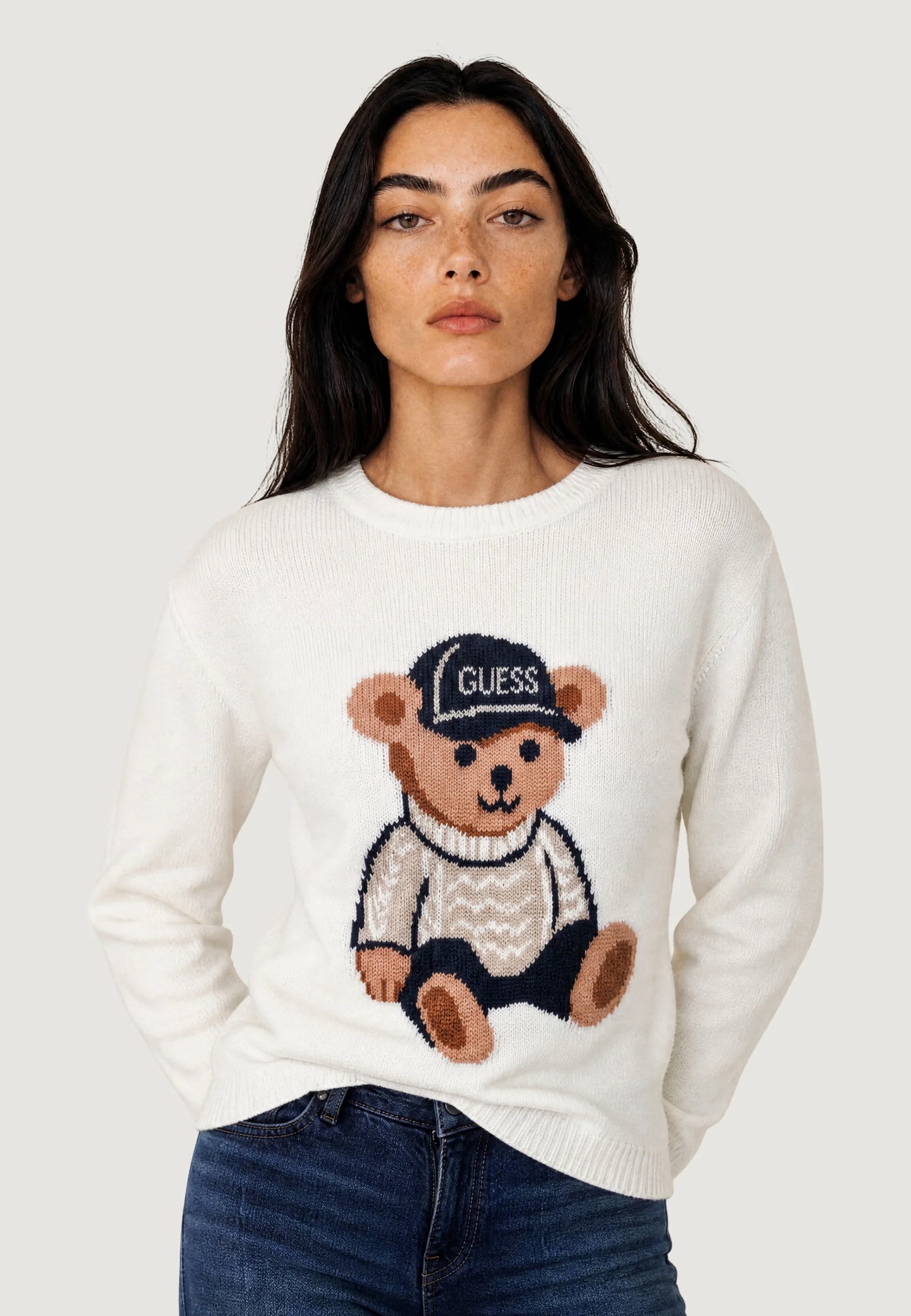 Guess LS CN ALICIA BEAR SW W6BR84 Z1927 - Maglione