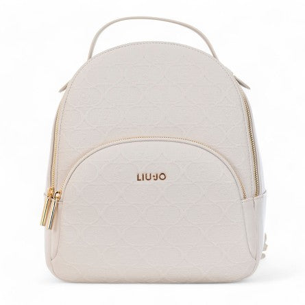 LIU JO - Zaino con logo monogramma in rilievo all over articolo AF4193 E053833801