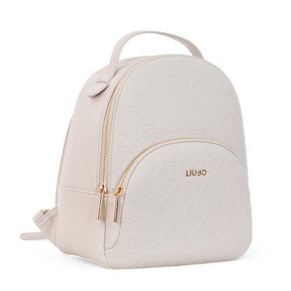 LIU JO - Zaino con logo monogramma in rilievo all over articolo AF4193 E053833801