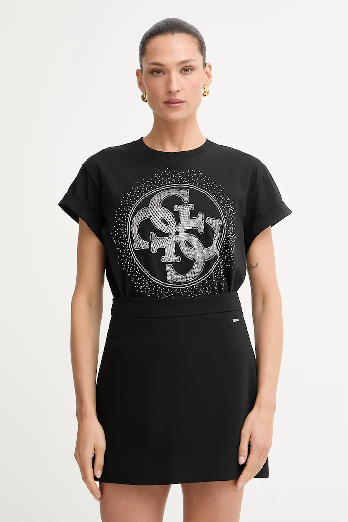Guess W6YI18 K4331 t-shirt da donna in cotone