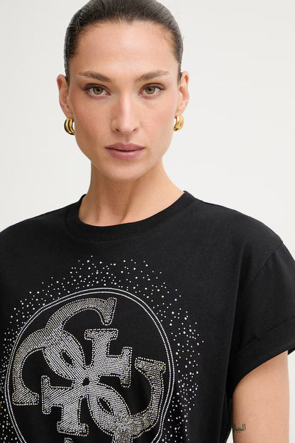 Guess W6YI18 K4331 t-shirt da donna in cotone