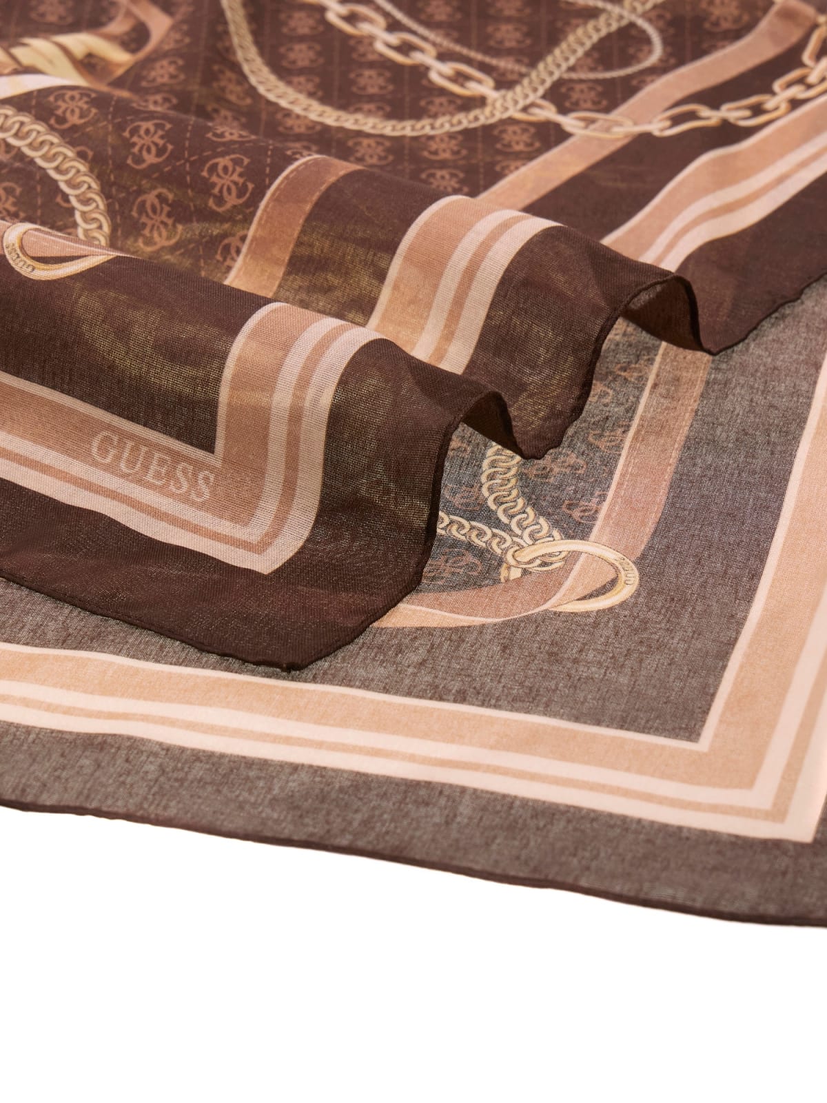 GUESS  Printed Kefiah 120x120 Brown