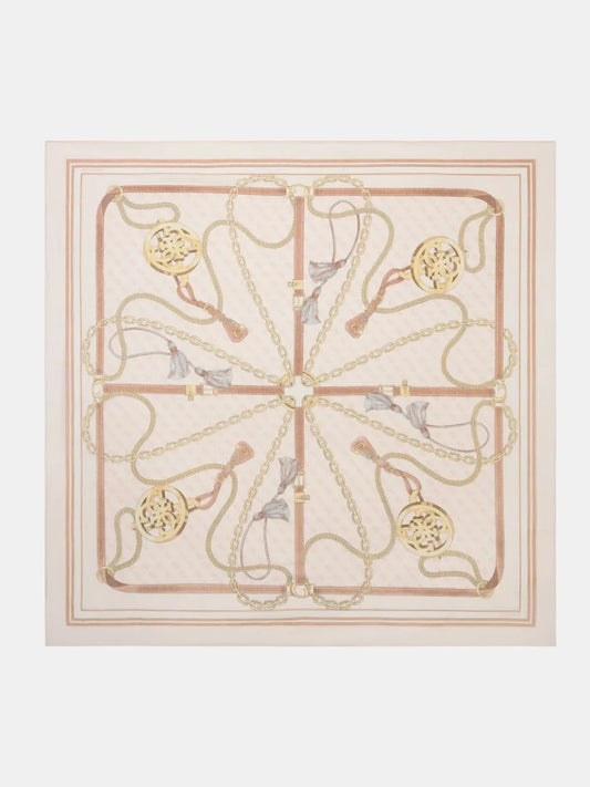 GUESS  Printed Kefiah 120x120 Off orati per un tocco di eleganza discreta.  Articolo: AW5537POL03-OFF
