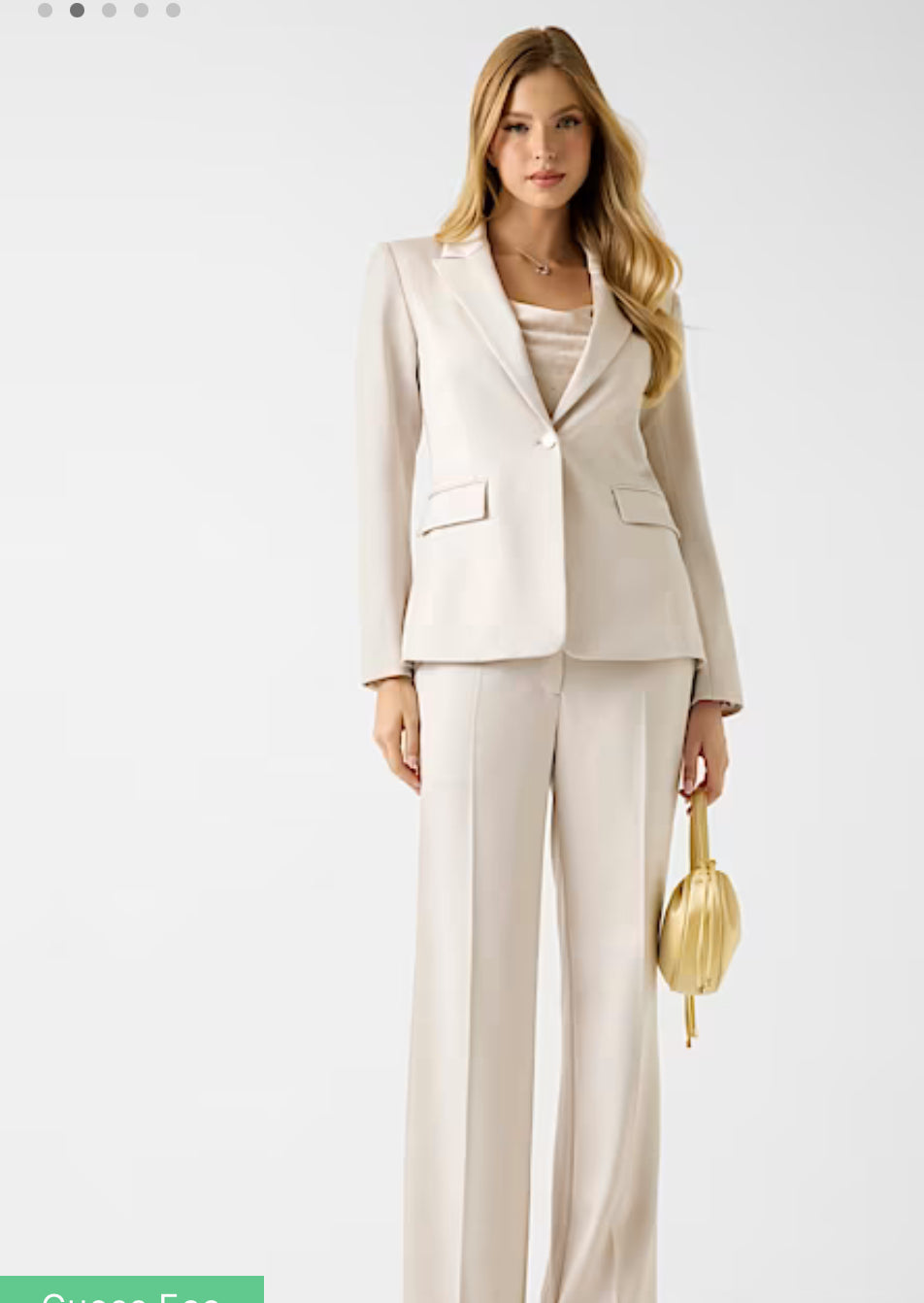 Blazer in viscosa GUESS ARTICOLO W6RN49WJ682 COLORE BEIGE