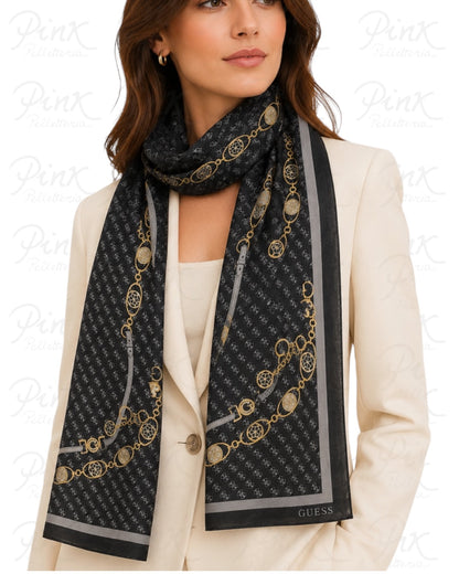 GUESS Printed Scarf AW5532VIS03 BLA Black