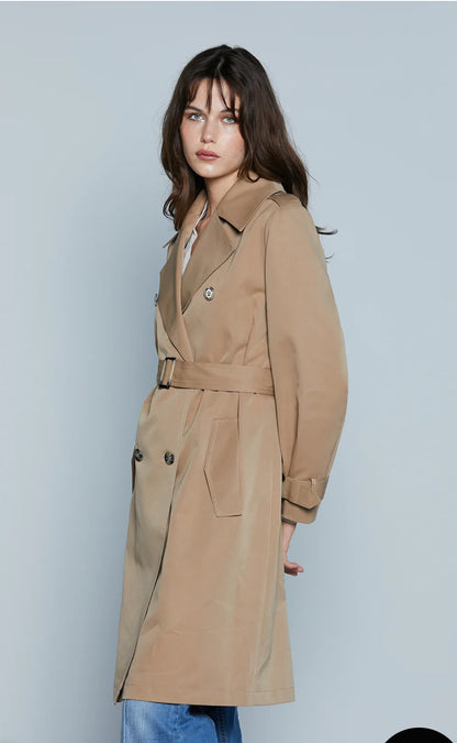 Trench VALENZA M/L Doppio Petto con Alamari più Tasche più Cintura Relish