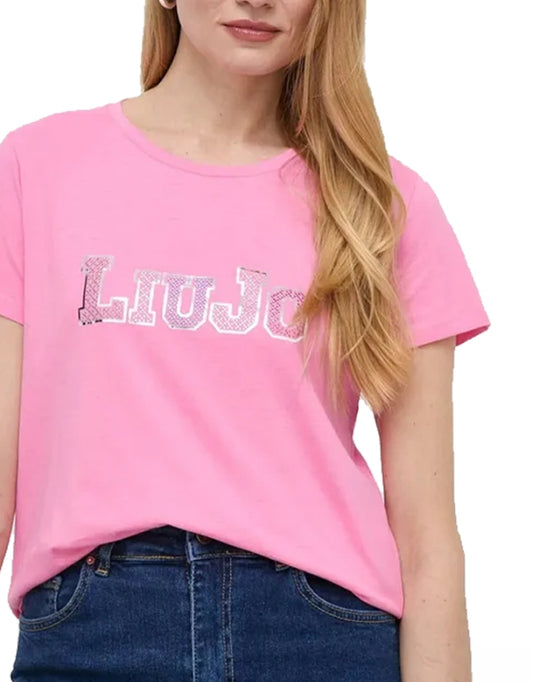 Liu Jo T shirt donna TA4204 JS923 52217 Aurora Pink Liu Jo T shirt donna TA4204 JS923 52217