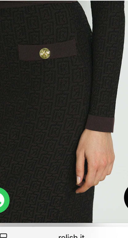 Longuette ELSA con patte più bottoni jacquaro logo