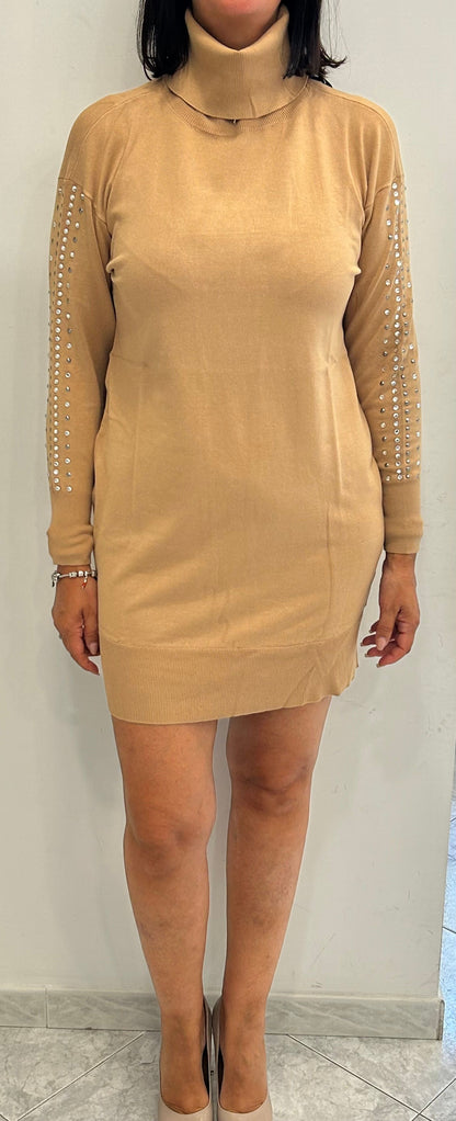 Mini dress with studs and rhinestones GAUDI article 321bd13004