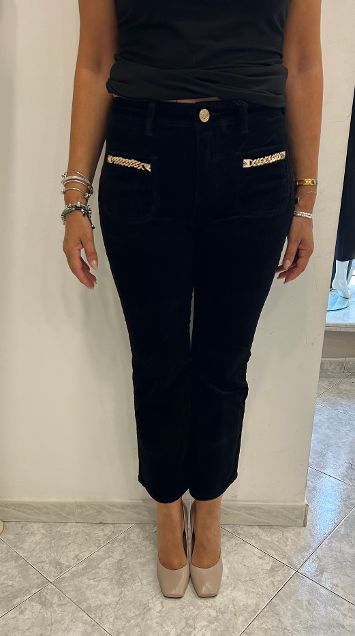 GAUDI velvet flare trousers article 321BD25014 