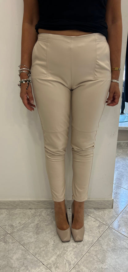 High-waisted trousers in imitation leather GAUDI article 321fd28002