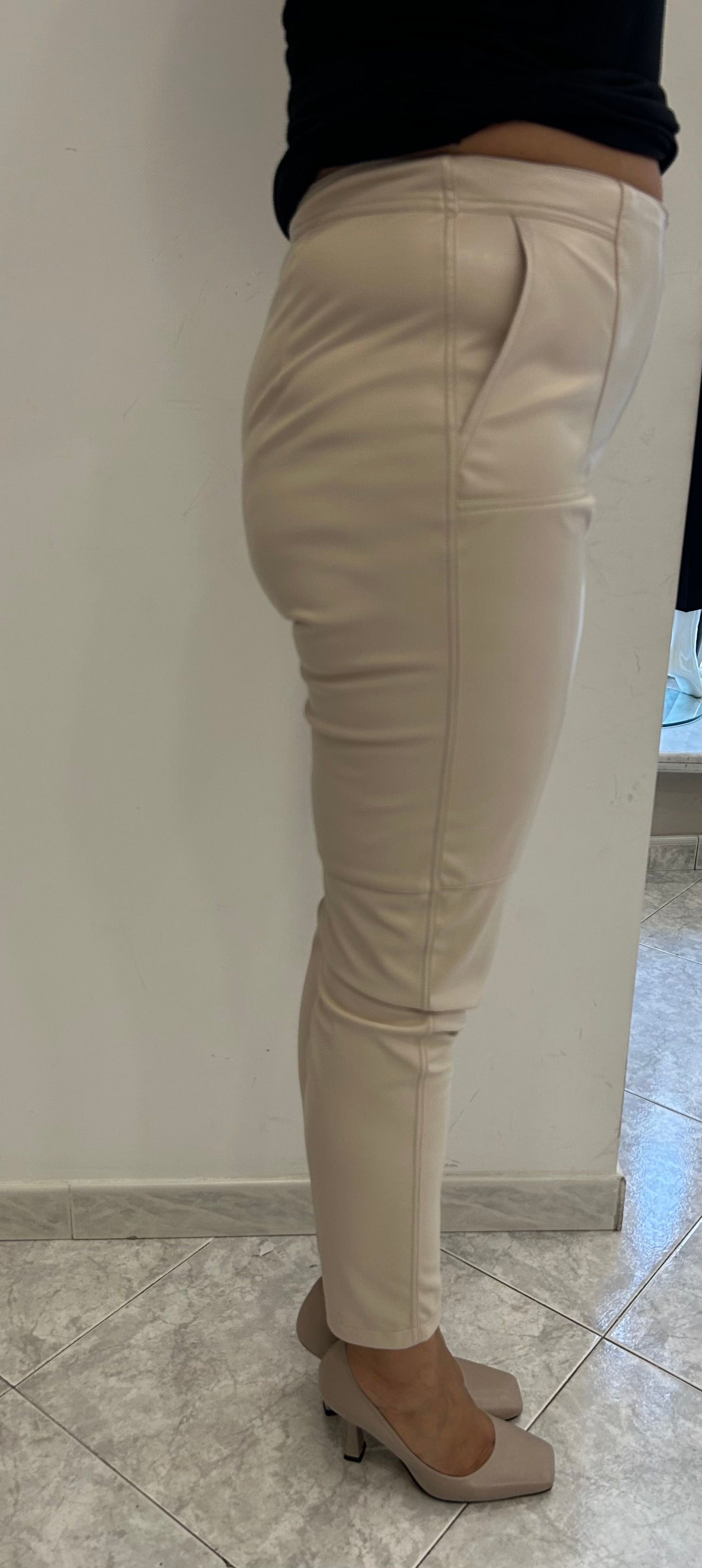 High-waisted trousers in imitation leather GAUDI article 321fd28002