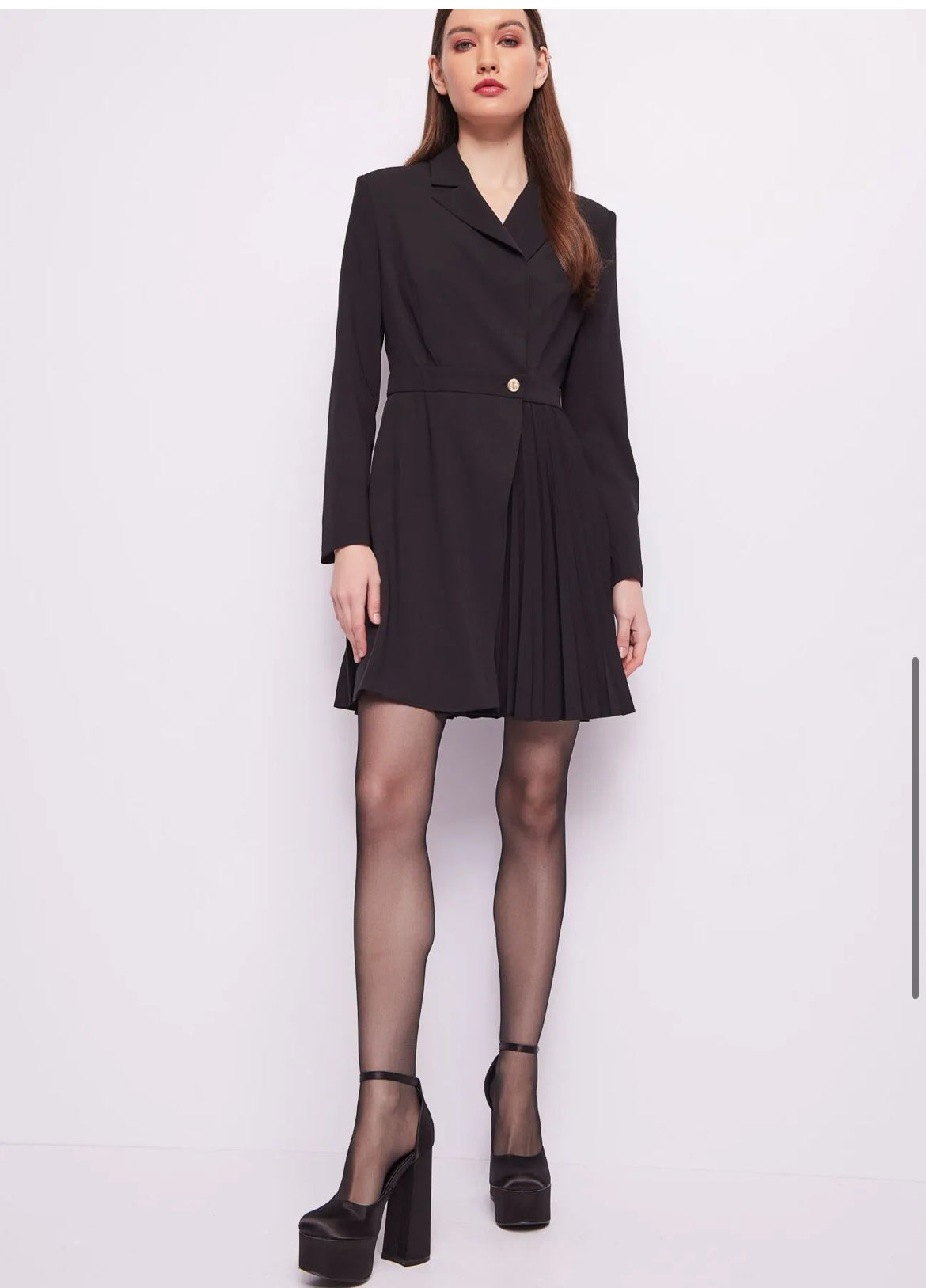 Vestito nero doppiopetto Denny rose 421DD15011_2001