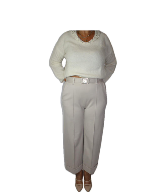 Pantaloni cropped con cintura LIUJO articolo CF4305j1857 colore x0603