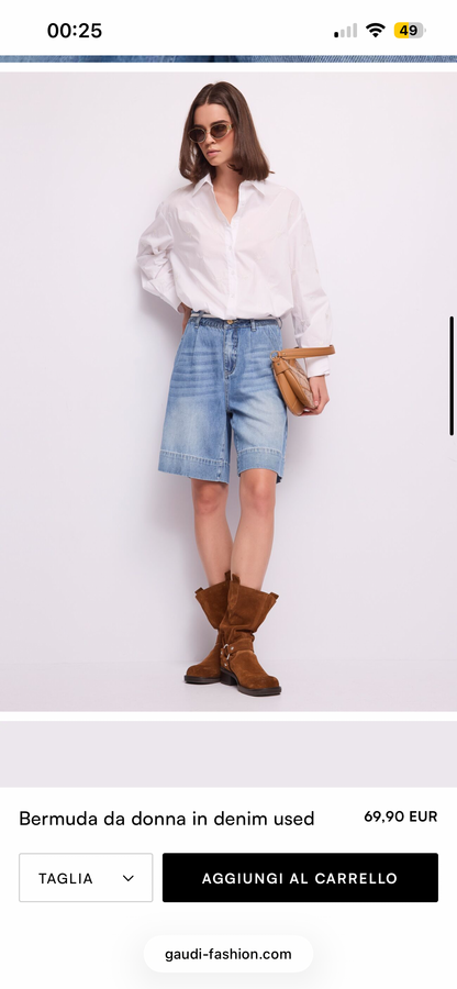 Bermuda da donna in denim used Gaudi 262_611BD26026_00