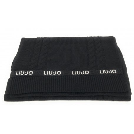 Liu Jo knitted scarf in black TF3232 MA55L