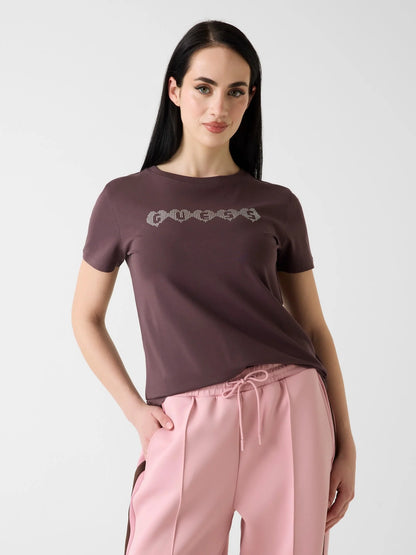 Guess V6YI08K4689 Lunita Cn Ss T-shirt Cherry