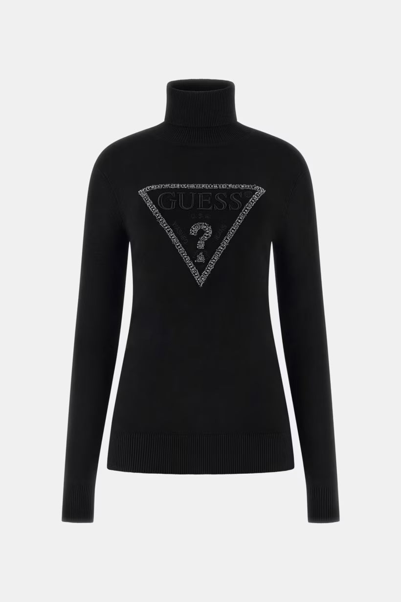 Maglione collo alto logo triangolo GUESS W6BR54 Z1455