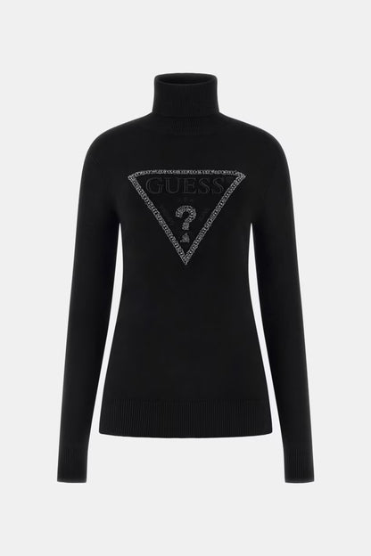 Maglione collo alto logo triangolo GUESS W6BR54 Z1455