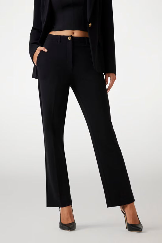 Pantaloni a vita media dalla vestibilità regolare GUESS CHRISSY LOGO CHAIN FLARE PANT