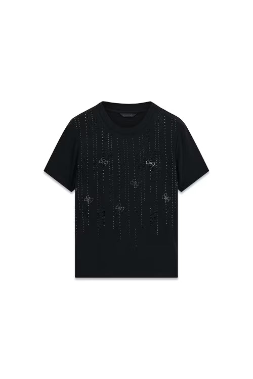 ELSA CN SS T-SHIRT GUESS V6BI12 K6647 COLORE NERO