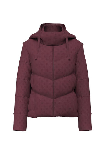 NEW DAISY CROP LOGO PUFFER GIUBBINO GUESS W6BL56