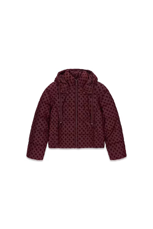 NEW DAISY CROP LOGO PUFFER GIUBBINO GUESS W6BL56