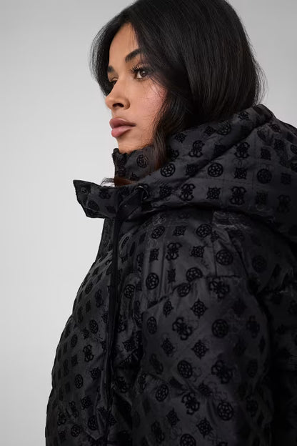 NEW DAISY CROP LOGO PUFFER GIUBBINO GUESS W6BL56