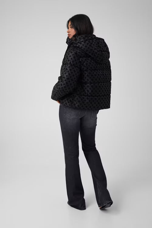 NEW DAISY CROP LOGO PUFFER GIUBBINO GUESS W6BL56