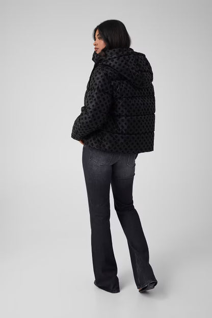 NEW DAISY CROP LOGO PUFFER GIUBBINO GUESS W6BL56