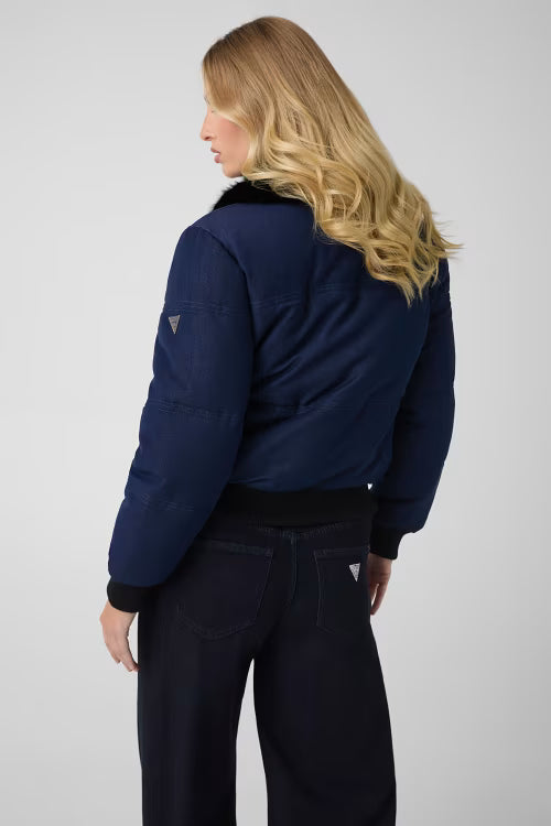 IVANA IMITATION DENIM PUFFER W6BL62 GIUBBINO GUESS