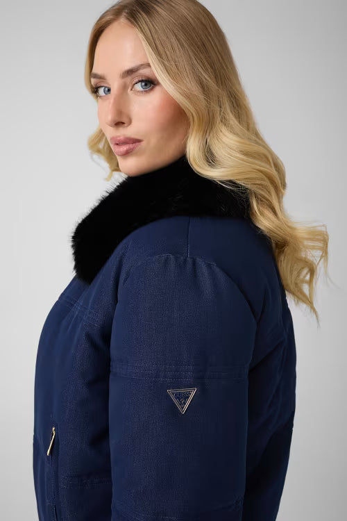 IVANA IMITATION DENIM PUFFER W6BL62 GIUBBINO GUESS