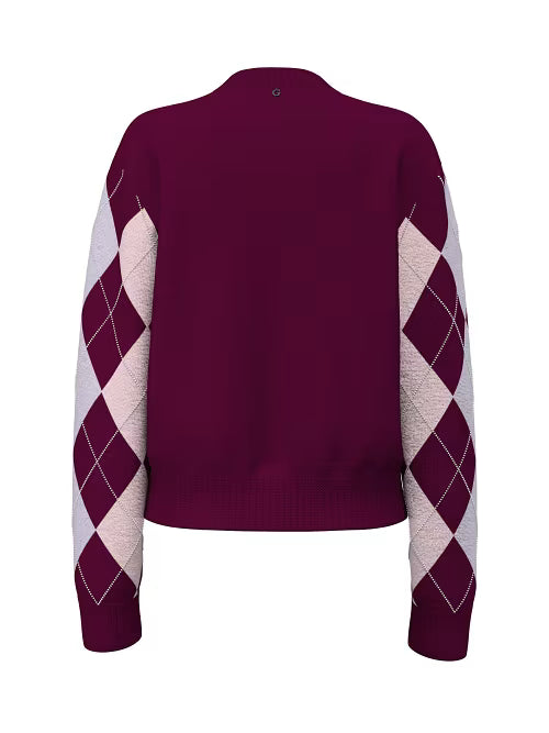 MAGLIA GUESS GRACIE ARGYLE W6BR48 Z1447
