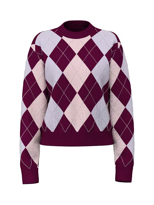 MAGLIA GUESS GRACIE ARGYLE W6BR48 Z1447