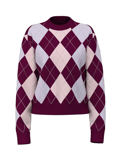 MAGLIA GUESS GRACIE ARGYLE W6BR48 Z1447