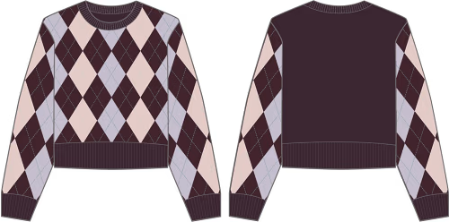 MAGLIA GUESS GRACIE ARGYLE W6BR48 Z1447