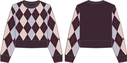 MAGLIA GUESS GRACIE ARGYLE W6BR48 Z1447
