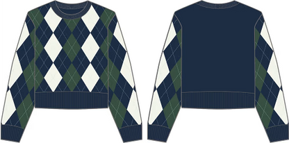 MAGLIA GUESS GRACIE ARGYLE W6BR48 Z1447