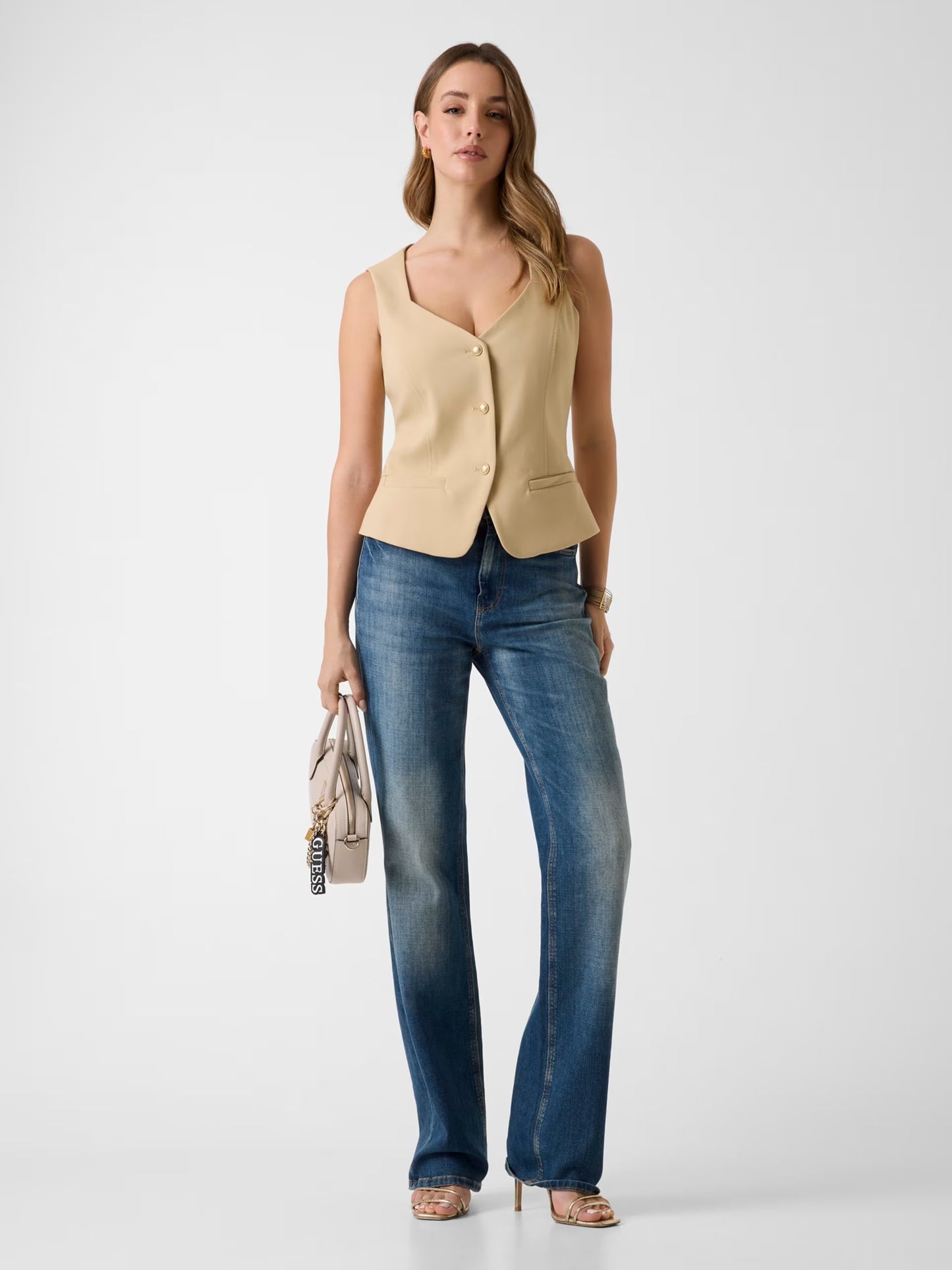 Guess W6GH49W1895 Gilet in twill