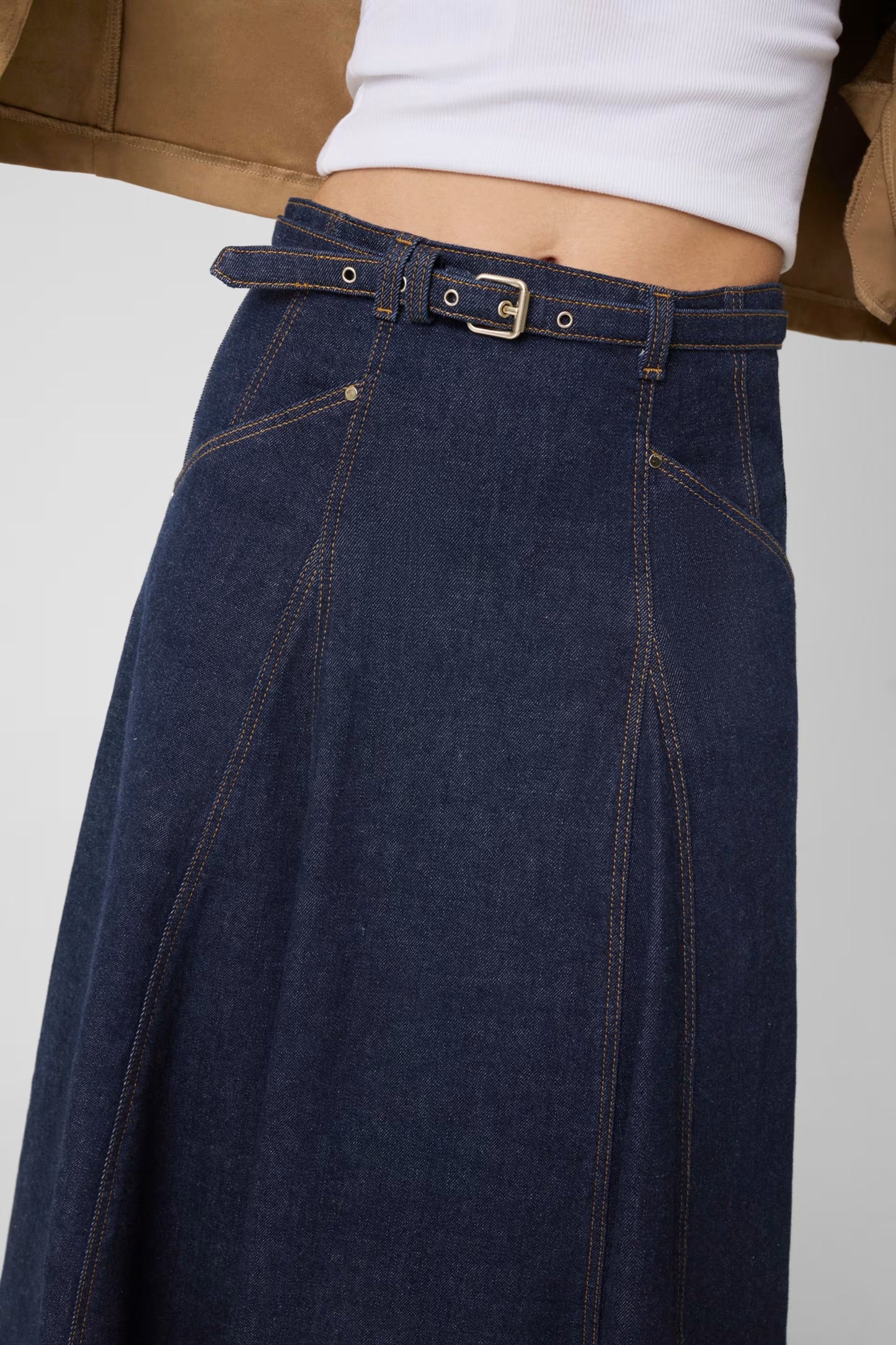 Guess W6YD03D1348 Gonna midi in denim