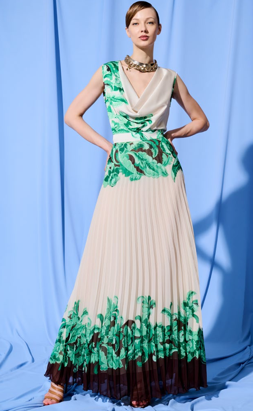 Camilla G903 Gonnellone fantasia plissé variante unica