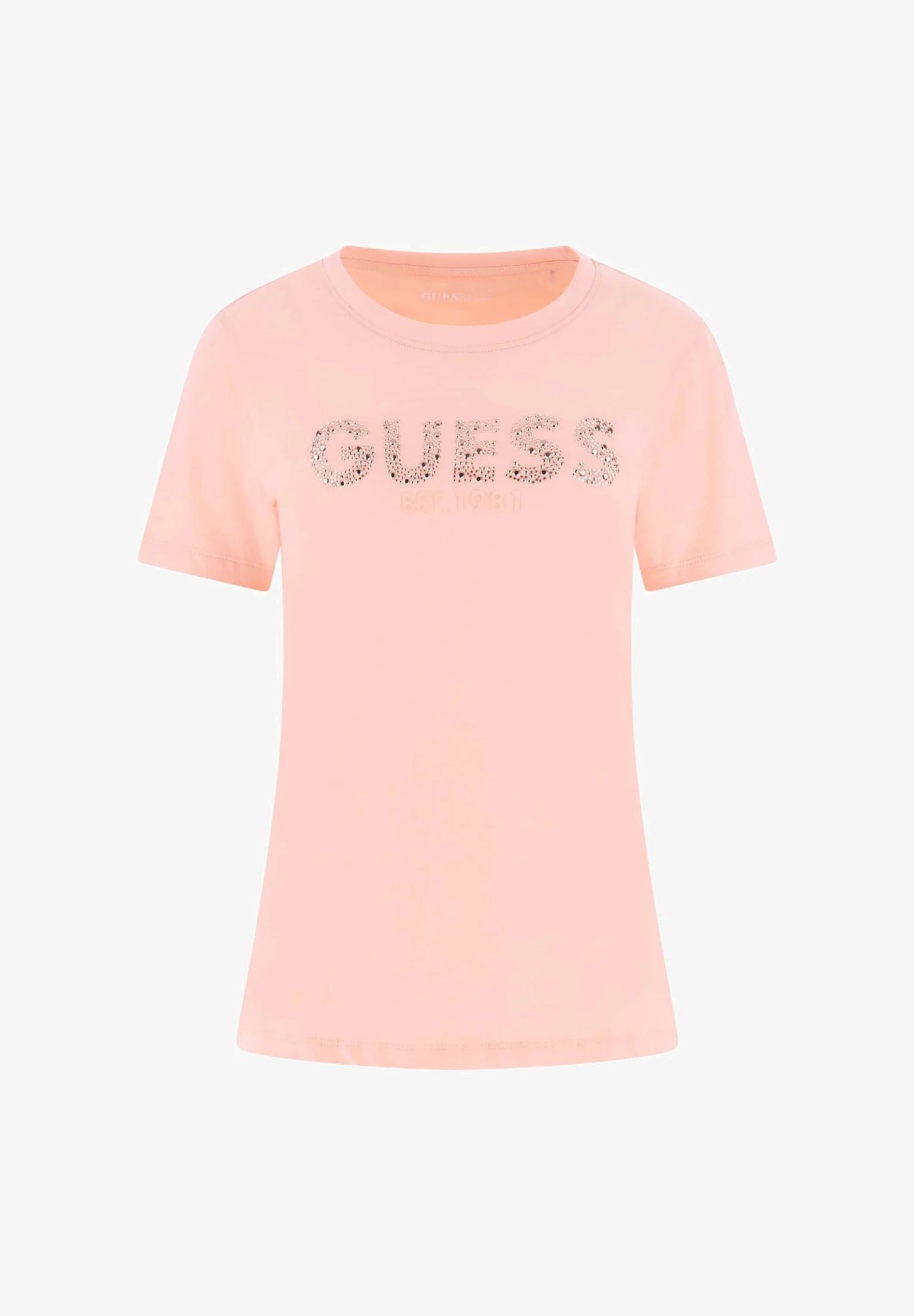 Guess V3BI11J1314 STUDS SCRIPT TEE - T-shirt con stampa