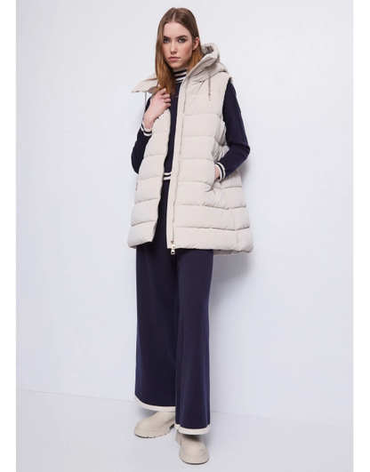 Gilet GAUDI DONNA con cappuccio e coulisse a catena 521bd35008