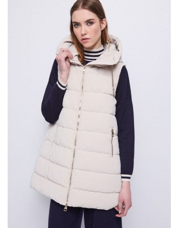 Gilet GAUDI DONNA con cappuccio e coulisse a catena 521bd35008