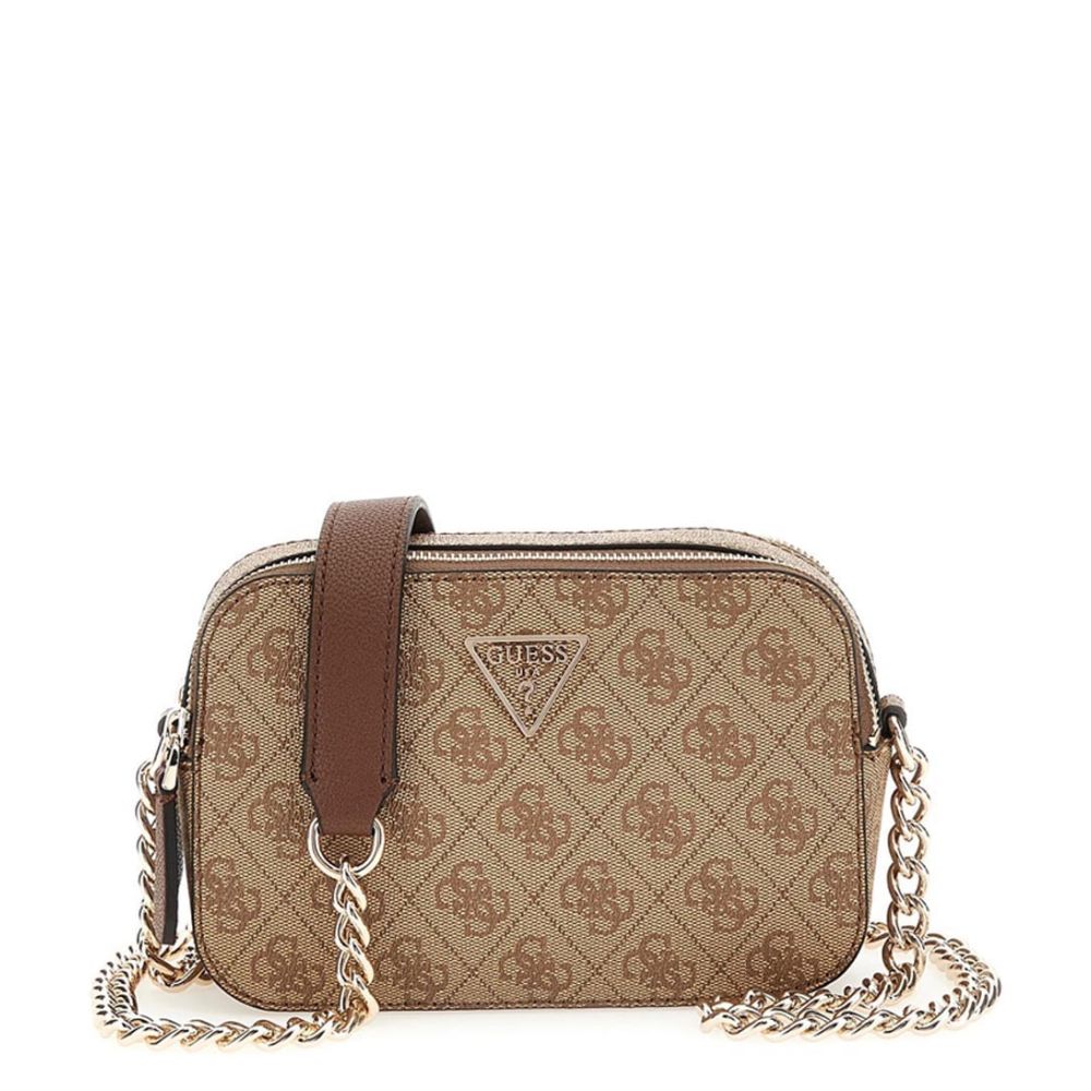 Borsa a tracolla Noelle II con logo Latte / Marrone GUESS