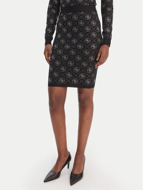 Guess Gonna midi W6RD0O Z3JD2 Nero Regular Fit