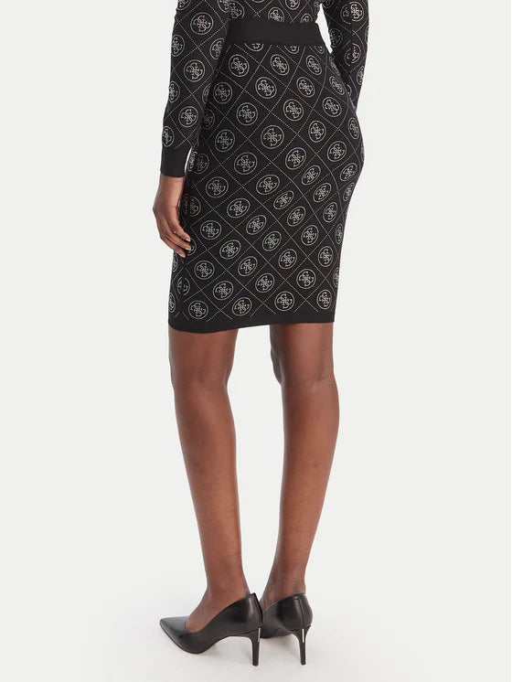 Guess Gonna midi W6RD0O Z3JD2 Nero Regular Fit