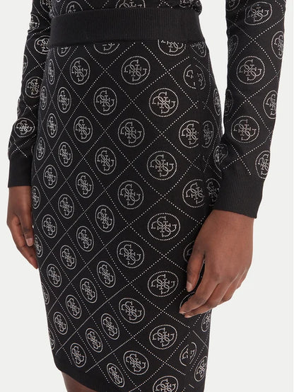 Guess Gonna midi W6RD0O Z3JD2 Nero Regular Fit